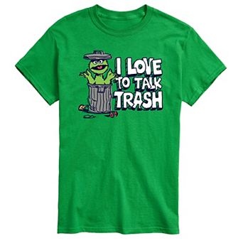 Big & Tall Sesame Street Oscar The Grouch I Love To Talk Trash Graphic Tee