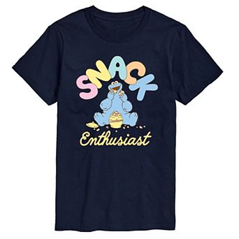 Big & Tall Sesame Street Cookie Monster Snack Enthusiast Graphic Tee