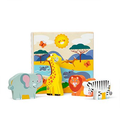 Melissa & Doug Wooden Animal Matching Play Set