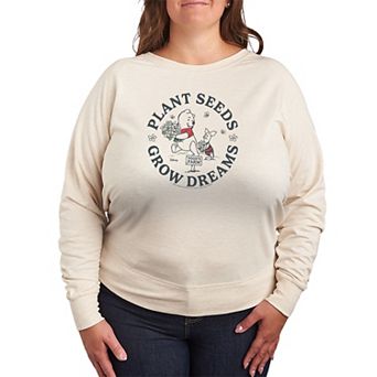 Plus Size Disney's Winnie The Pooh French Terry Long Sleeve Tee