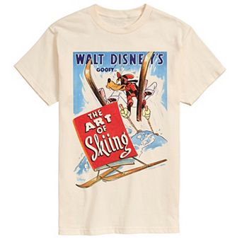 Men's Disney's Goofy In The Art Of Skiing Vintage Graphic Tee