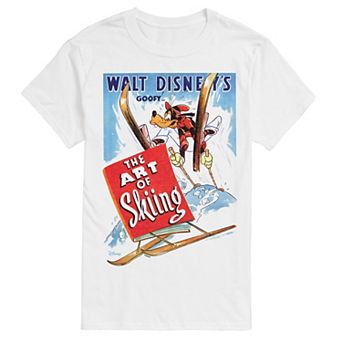 Men's Disney's Goofy In The Art Of Skiing Vintage Graphic Tee