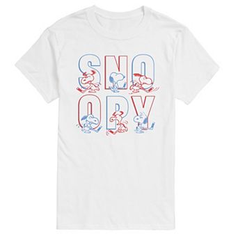 Men's Peanuts Snoopy Playing Hockey Graphic Tee