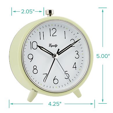 La Crosse Technology 5-Inch Silent Sweeping Quartz Metal Alarm Clock
