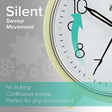 La Crosse Technology 5-Inch Silent Sweeping Quartz Metal Alarm Clock