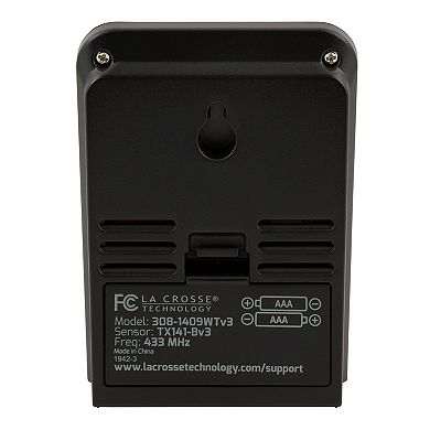 La Crosse Technology Wireless Temperature & Humidity Station with Time