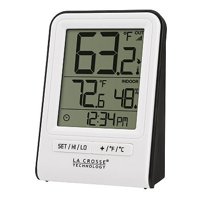La Crosse Technology Wireless Temperature & Humidity Station with Time