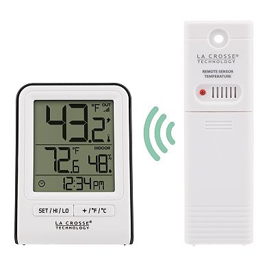 La Crosse Technology Wireless Temperature & Humidity Station with Time
