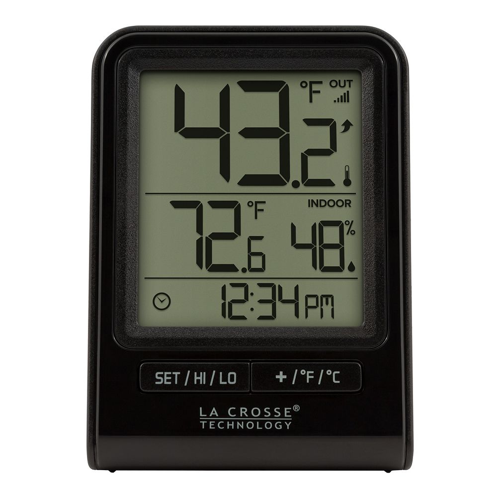 La Crosse Technology Wireless Temperature & Humidity Station with Time