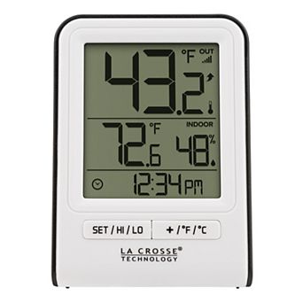 La Crosse Technology Wireless Temperature & Humidity Station with Time