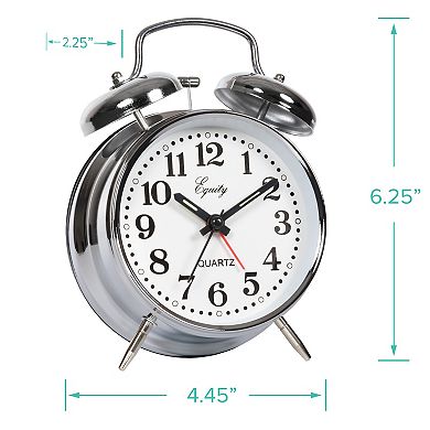 La Crosse Technology 6.5-Inch Battery Operated Analog Twin Bell Alarm Clock