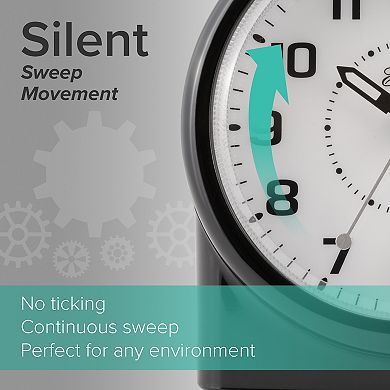 La Crosse Technology Night Vision Silent Sweeping Analog Alarm Clock