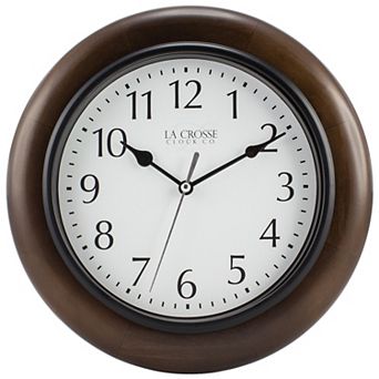 La Crosse Technology 10-Inch Linwood Analog Quartz Wall Clock