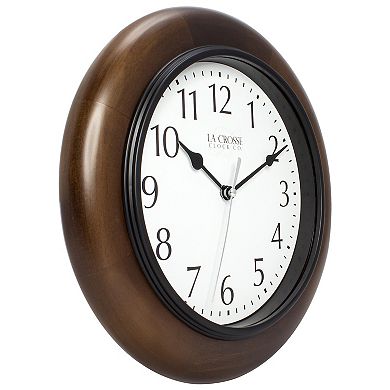 La Crosse Technology 10-Inch Linwood Analog Quartz Wall Clock
