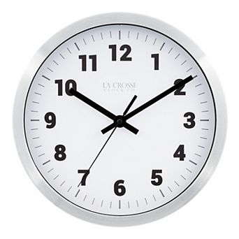 La Crosse Technology 10-Inch Metal Analog Quartz Wall Clock