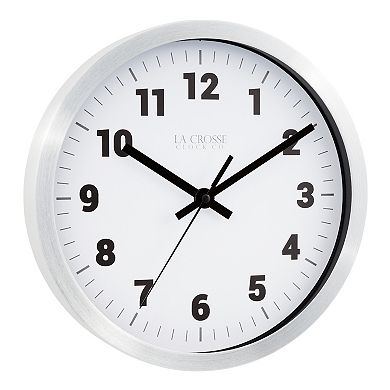 La Crosse Technology 10-Inch Metal Analog Quartz Wall Clock