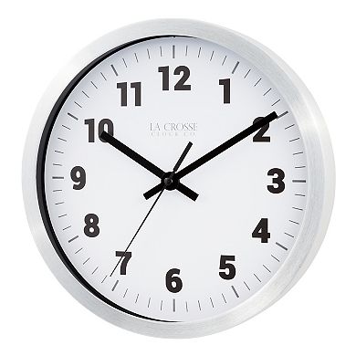 La Crosse Technology 10-Inch Metal Analog Quartz Wall Clock