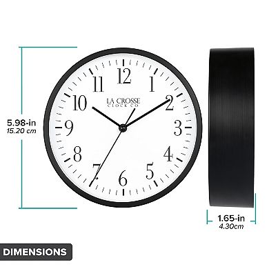 La Crosse Technology Silent Sweeping Analog Quartz Wall/Table Clock