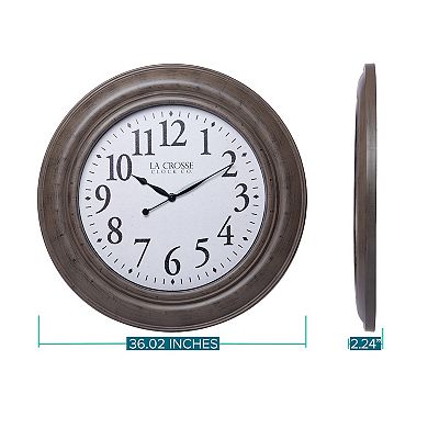 La Crosse Technology 36-Inch Mattison Analog Quartz Wall Clock