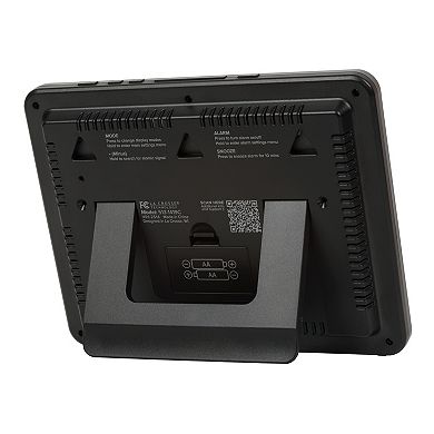 La Crosse Technology Black Digital Atomic Clock with Calendar & Indoor Temperature