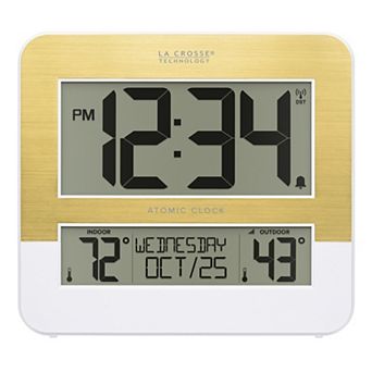 La Crosse Technology Digital Atomic Clock with Indoor & Outdoor Temperature