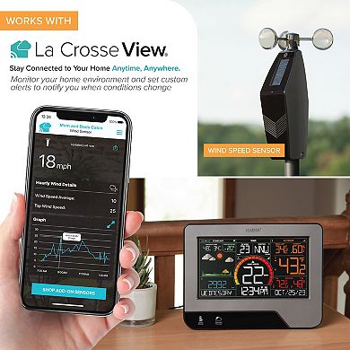La Crosse Technology Wi-Fi Wind & Weather Center with Remote Monitoring