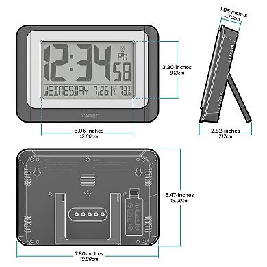La Crosse Technology Digital Atomic Clock with Calendar & Indoor Temperature