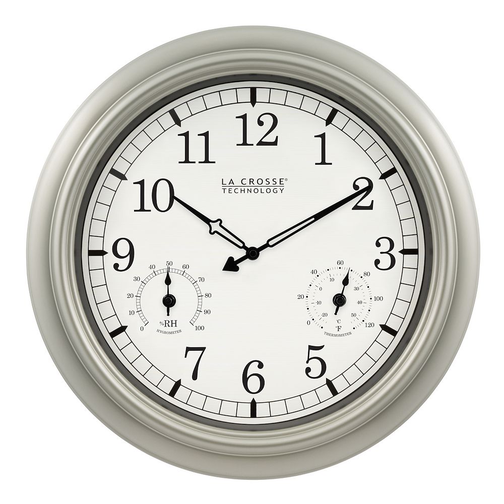 La Crosse Technology 18-Inch Indoor/Outdoor Analog Quartz Wall Clock