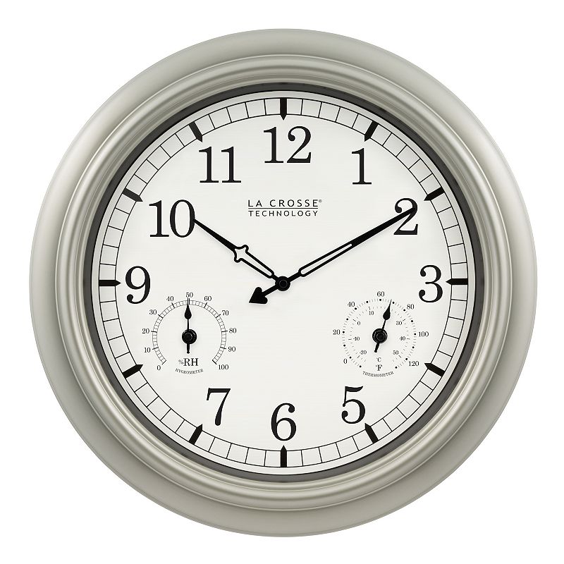 La Crosse Technology 18-Inch Indoor/Outdoor Analog Quartz Wall Clock