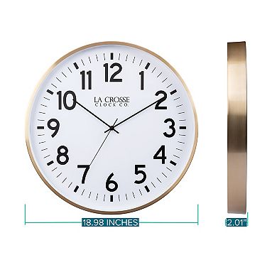 La Crosse Technology 19-Inch Callahan Silent Sweep Analog Quartz Wall Clock