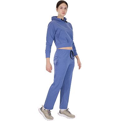 Women’s Soft-Stretch Tracksuit with Cropped Hoodie & Relax Sweatpants