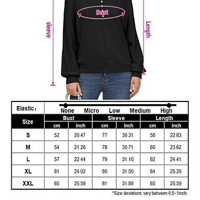 Women’s Batwing Long Sleeve Knit Sweaters, Button Up V Neck Casual Pullover