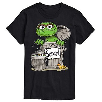 Men's Sesame Street Oscar The Grouch Portrait Graphic Tee