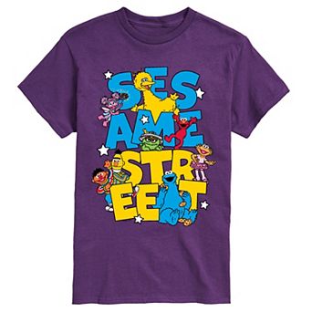 Men's Sesame Street Character Stack Graphic Tee