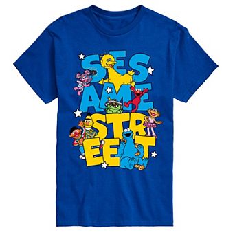 Men's Sesame Street Character Stack Graphic Tee