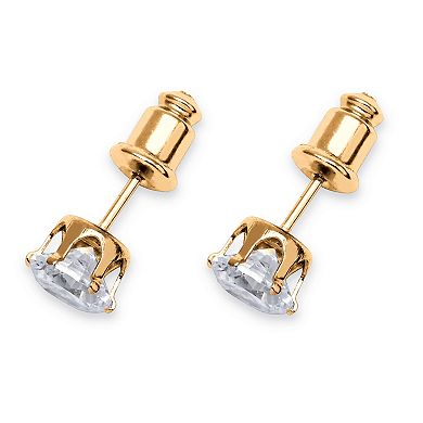 PalmBeach Jewelry 1.96 TCW Cubic Zirconia Goldtone Stud Earrings