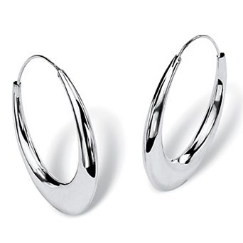 PalmBeach Jewelry Hoop Earrings in .925 Sterling Silver