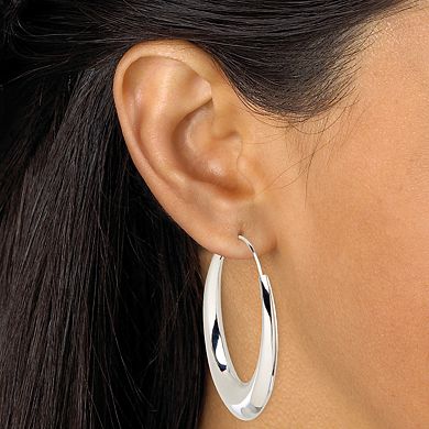 PalmBeach Jewelry Hoop Earrings in .925 Sterling Silver