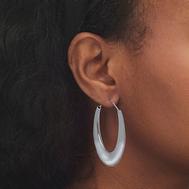 PalmBeach Jewelry Hoop Earrings in .925 Sterling Silver