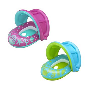 H2OGO! Splash Star Inflatable Shaded Baby Boat Float