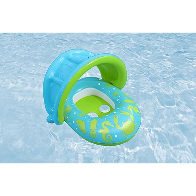H2OGO! Splash Star Inflatable Shaded Baby Boat Float
