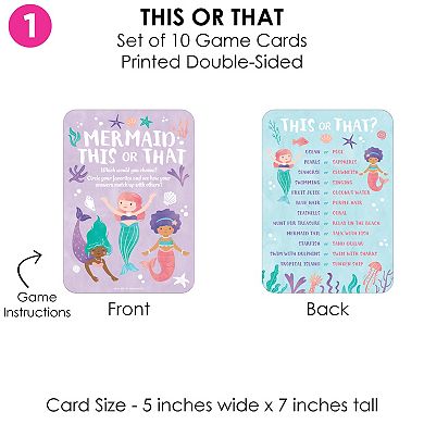 Big Dot of Happiness Mermaid Party Games Bundle Pack, Birthday Party Activities & Games