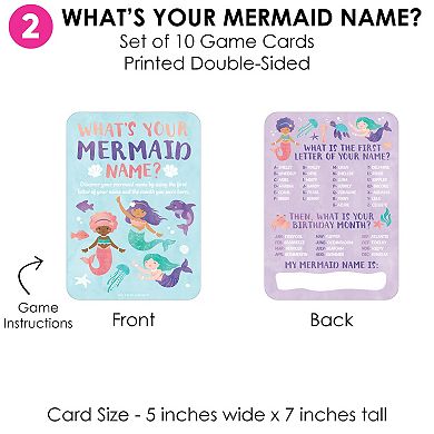 Big Dot of Happiness Mermaid Party Games Bundle Pack, Birthday Party Activities & Games