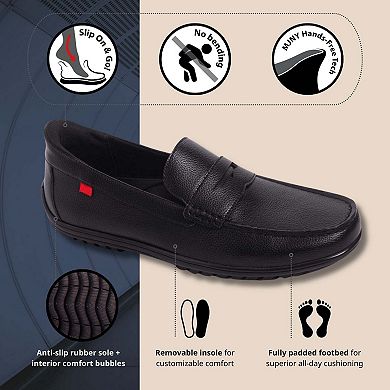 Marc Joseph New York John Street Mens Hands-Free Slip On Technology Penny Loafers