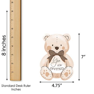 Big Dot of Happiness We Can Bearly Wait - Shaped Fill-In Invitations