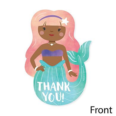 Big Dot of Happiness Mermaid Thank You Cards with Envelopes
