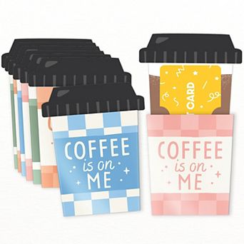 Big Dot of Happiness Assorted Coffee is on Me Nurse or Teacher Appreciation Gift Card Holders 8 ct