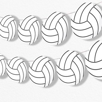Big Dot of Happiness Volleyball Garland Banner, Sports Birthday Party or Baby Shower Decorations