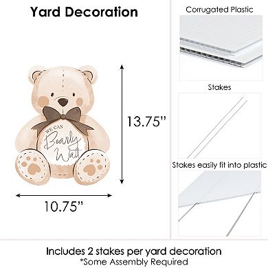 Big Dot of Happiness We Can Bearly Wait Bear Yard Sign - 1 Pc