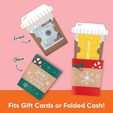 Big Dot of Happiness Assorted Hot Cocoa Coffee Cup Christmas Nifty Gifty Gift Card Holders 8 Ct